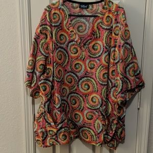 2 Plus Size Tafford Scrub Tops 5X 6X Free Top!